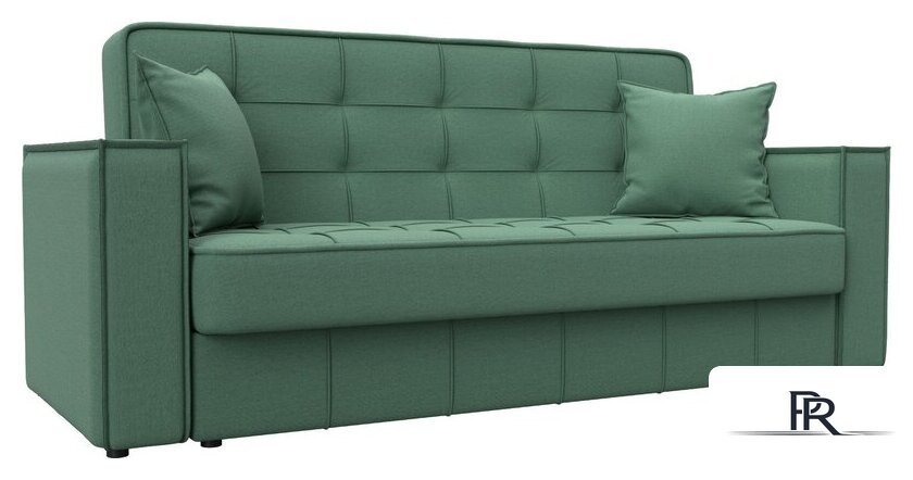 Диван Лига диванов Лига-068 книжка 129834 (рогожка амур 11 зеленый) - Изображение №1 — Интернет-магазин ПроЗаказ