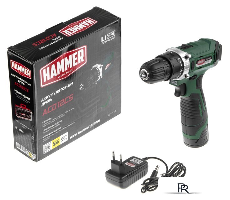 Дрель-шуруповерт Hammer ACD12CS (с 1-им АКБ) - Изображение №1 — Интернет-магазин ПроЗаказ