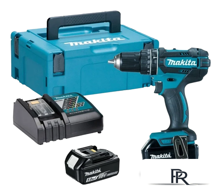 Ударная дрель-шуруповерт Makita DHP482RTJ (с 2-мя АКБ, кейс) - Изображение №1 — Интернет-магазин ПроЗаказ
