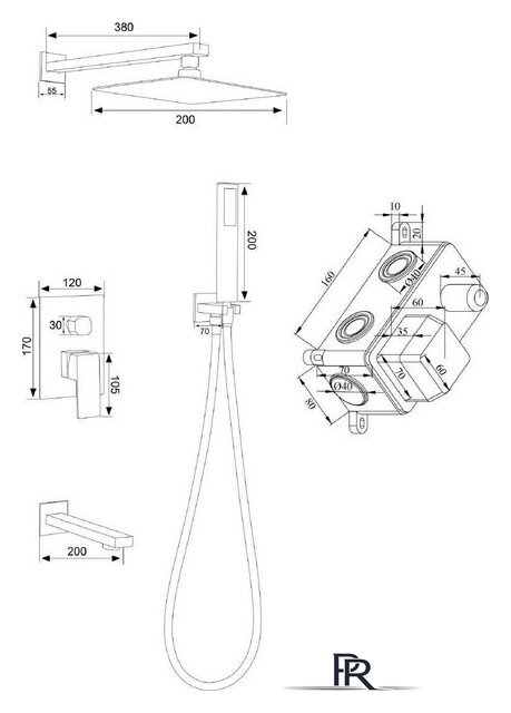 Душевая система  РМС SUS129BL-2S - Изображение №4 — Интернет-магазин ПроЗаказ