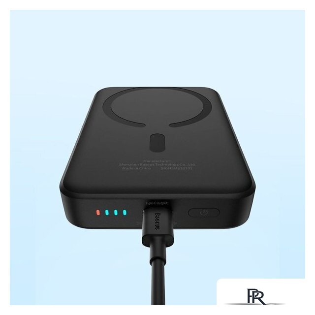 Внешний аккумулятор Baseus Magnetic Mini Air Wireless Fast Charge Power Bank 20W 10000mAh (черный) - Изображение №17 — Интернет-магазин ПроЗаказ