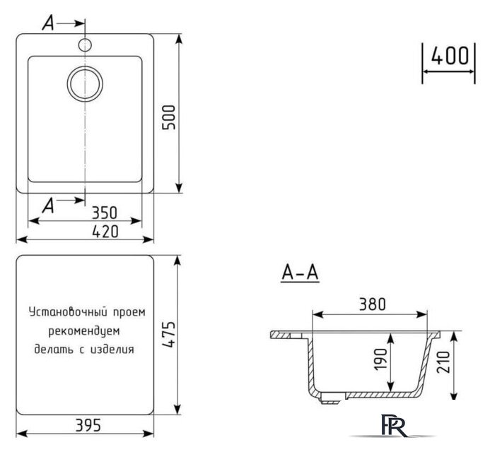 Кухонная мойка Mixline ML-GM14 551908 (графит) - Изображение №5 — Интернет-магазин ПроЗаказ