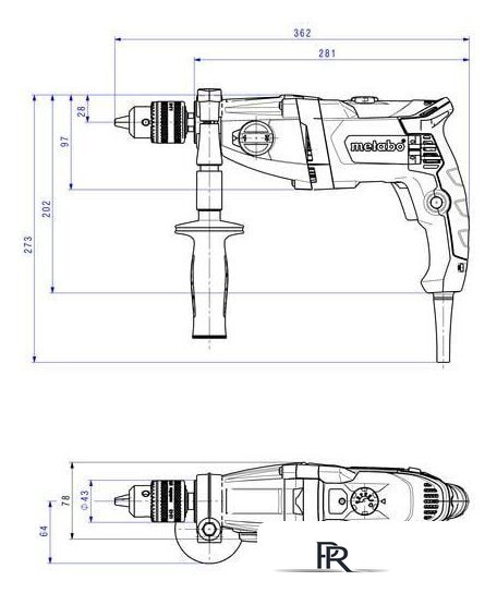 Безударная дрель Metabo BEV 1300-2 600574000 - Изображение №5 — Интернет-магазин ПроЗаказ