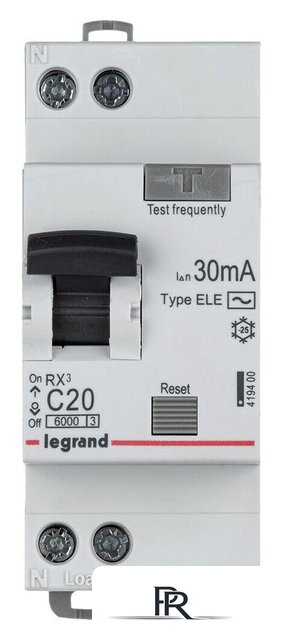 Дифференциальный автомат Legrand RX3 1P+N C 20А 30мА 6кА 2М AC 419400 - Изображение №1 — Интернет-магазин ПроЗаказ