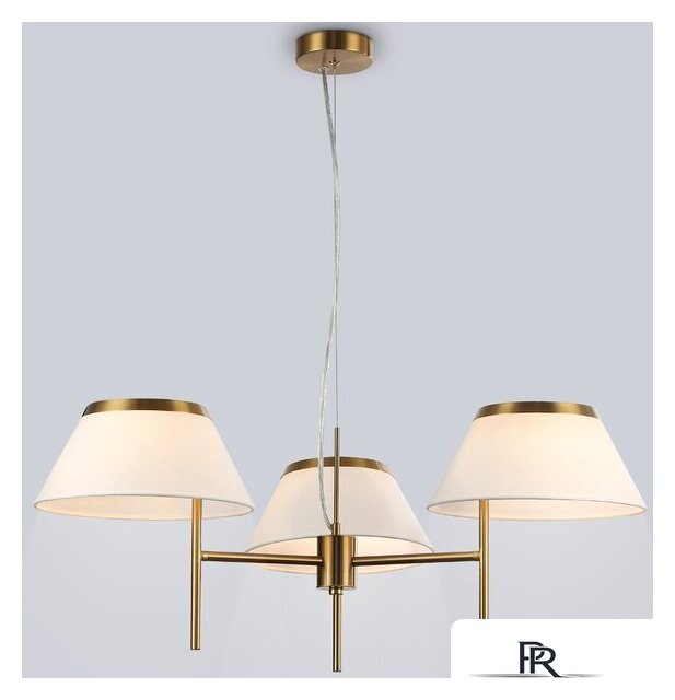 Подвесная люстра Ambrella LH72471/3 BS/WH (латунь/белый) - Изображение №1 — Интернет-магазин ПроЗаказ