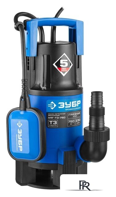 Дренажный насос Зубр НПГ-Т3-750 - Изображение №2 — Интернет-магазин ПроЗаказ