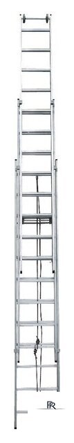 Лестница Новая высота NV 525 трёхсекционная с тросовой тягой 3x12 ступеней - Изображение №7 — Интернет-магазин ПроЗаказ
