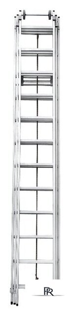 Лестница Новая высота NV 525 трёхсекционная с тросовой тягой 3x12 ступеней - Изображение №5 — Интернет-магазин ПроЗаказ