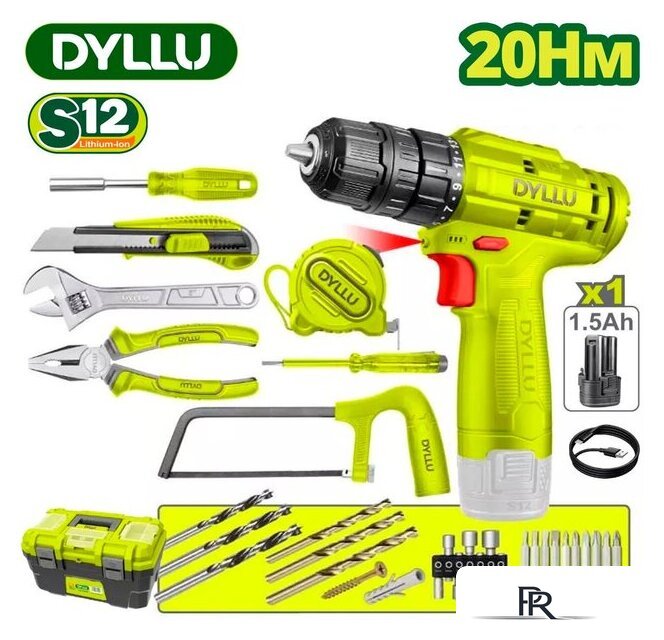 Дрель-шуруповерт Dyllu DTDT1B77 (с 1-им АКБ, ящик) - Изображение №1 — Интернет-магазин ПроЗаказ