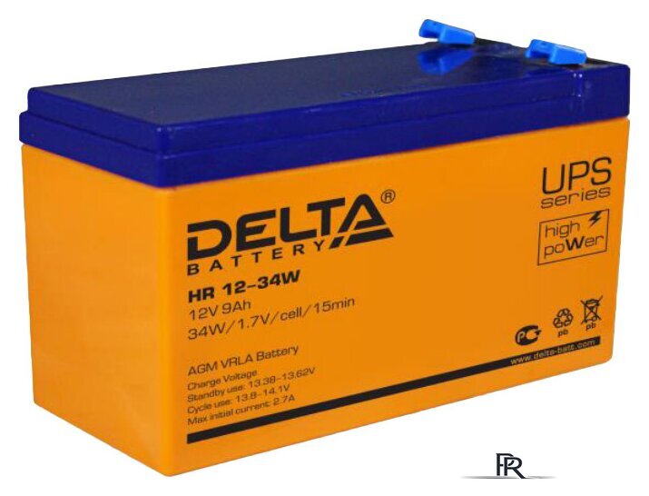 Аккумулятор для ИБП Delta HR 12-34W (12В/9 А·ч) - Изображение №1 — Интернет-магазин ПроЗаказ