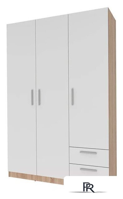 Шкаф распашной Stolline Илга 3-х дверный с ящиками СТЛ.415.01 (дуб сонома/белый) - Изображение №1 — Интернет-магазин ПроЗаказ