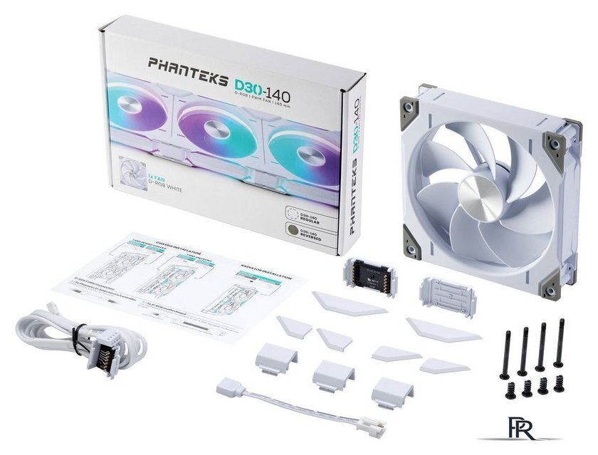 Вентилятор для корпуса Phanteks D30-140 D-RGB Regular White PH-F140D30_DRGB_PWM_WT01 - Изображение №6 — Интернет-магазин ПроЗаказ
