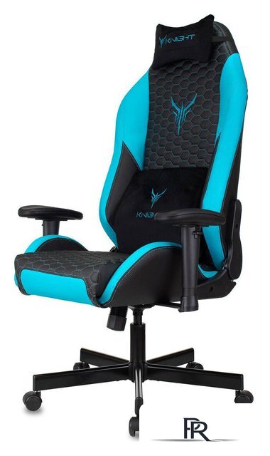 Игровое (геймерское) кресло Knight Neon (черный/голубой) - Изображение №3 — Интернет-магазин ПроЗаказ