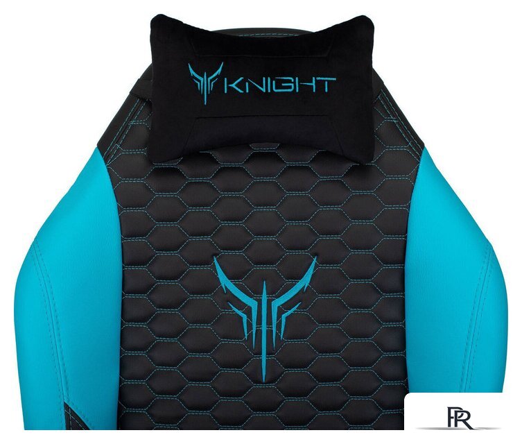 Игровое (геймерское) кресло Knight Neon (черный/голубой) - Изображение №11 — Интернет-магазин ПроЗаказ