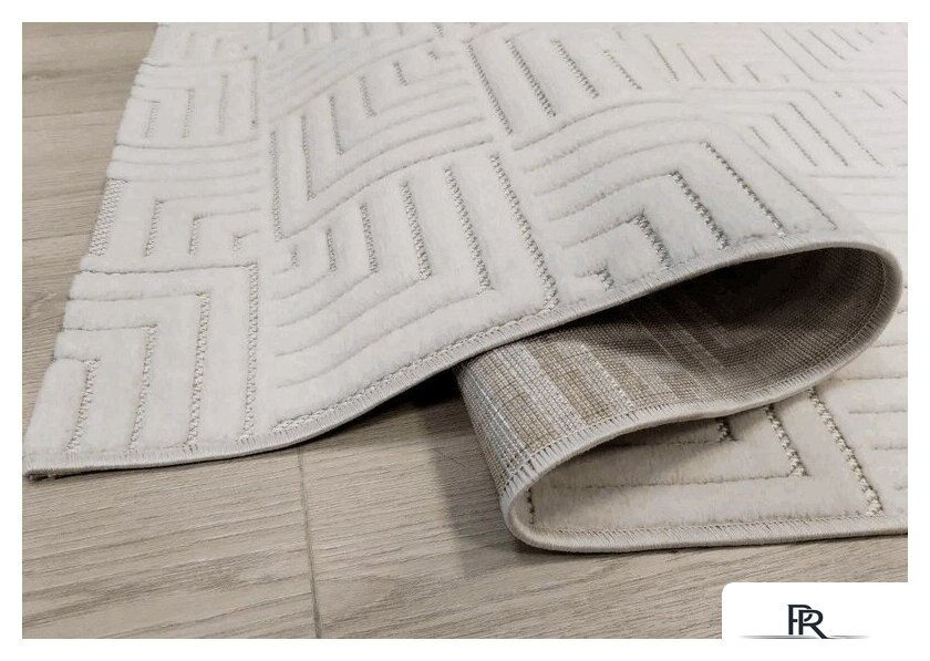 Ковер для жилой комнаты Radjab Carpet Сканди Сизаль Прямоугольник 10658A 12284RK (3x4, Krem/Krem) - Изображение №4 — Интернет-магазин ПроЗаказ