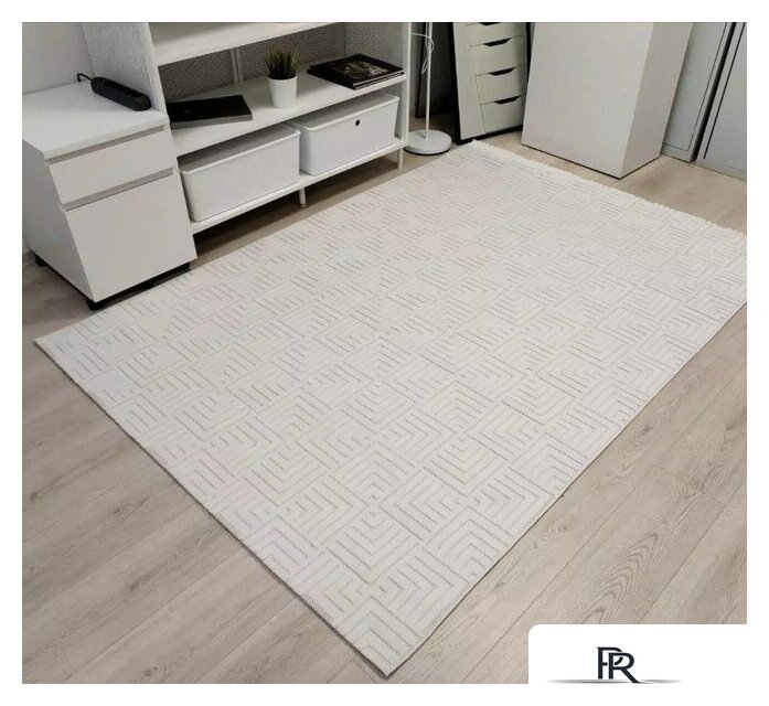 Ковер для жилой комнаты Radjab Carpet Сканди Сизаль Прямоугольник 10658A 12284RK (3x4, Krem/Krem) - Изображение №2 — Интернет-магазин ПроЗаказ