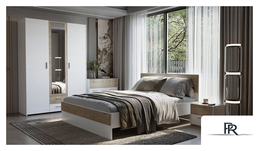 Шкаф распашной Евва Венеция ВН-3D1Z2S (бодега белый/гикори кингстон) - Изображение №4 — Интернет-магазин ПроЗаказ