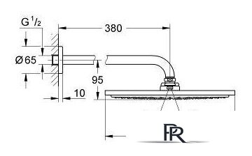 Верхний душ Grohe Rainshower Cosmopolitan 310 26066GN0 (холодный рассвет, матовый) - Изображение №2 — Интернет-магазин ПроЗаказ