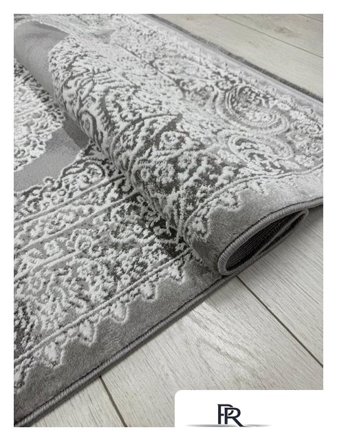Ковер для жилой комнаты Radjab Carpet Афина Прямоугольник 9017A 12896RK (1.6x3, Grey/Cream) - Изображение №8 — Интернет-магазин ПроЗаказ