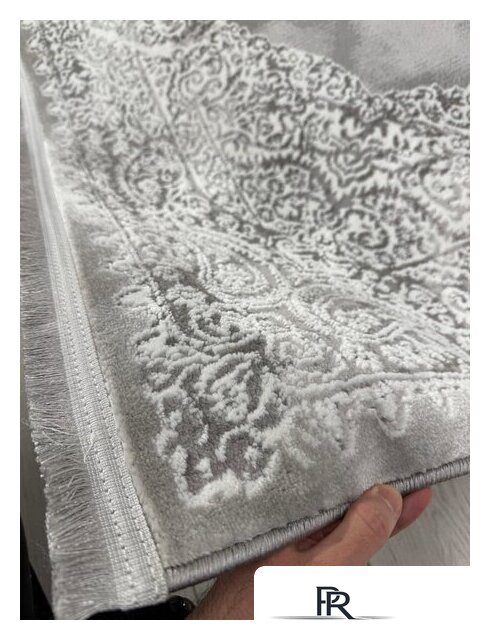 Ковер для жилой комнаты Radjab Carpet Афина Прямоугольник 9017A 12896RK (1.6x3, Grey/Cream) - Изображение №7 — Интернет-магазин ПроЗаказ
