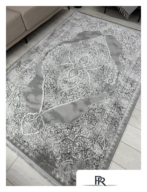 Ковер для жилой комнаты Radjab Carpet Афина Прямоугольник 9017A 12896RK (1.6x3, Grey/Cream) - Изображение №4 — Интернет-магазин ПроЗаказ