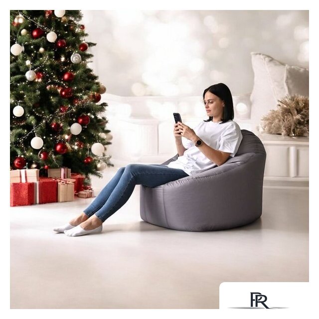 Кресло-мешок Mio Tesoro Poparada XXL PO-60x80-S (серебристый) - Изображение №6 — Интернет-магазин ПроЗаказ