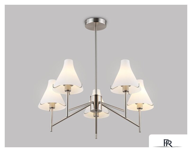Подвесная люстра Ambrella light LH57123/5 SN/FR (никель/белый матовый) - Изображение №3 — Интернет-магазин ПроЗаказ