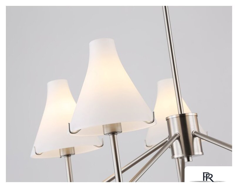 Подвесная люстра Ambrella light LH57123/5 SN/FR (никель/белый матовый) - Изображение №5 — Интернет-магазин ПроЗаказ