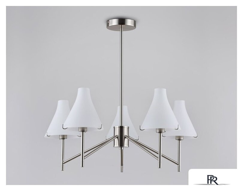 Подвесная люстра Ambrella light LH57123/5 SN/FR (никель/белый матовый) - Изображение №4 — Интернет-магазин ПроЗаказ