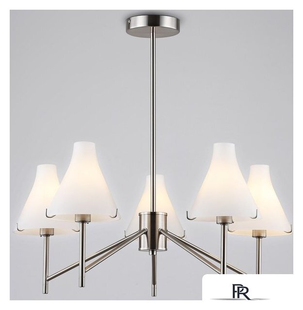 Подвесная люстра Ambrella light LH57123/5 SN/FR (никель/белый матовый) - Изображение №1 — Интернет-магазин ПроЗаказ