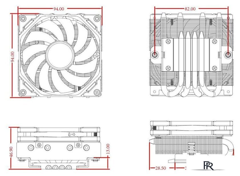 Кулер для процессора ID-Cooling IS-40-XT Black - Изображение №8 — Интернет-магазин ПроЗаказ