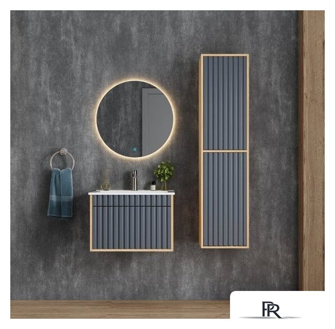  Onika Шкаф-полупенал Дайлер 35 403569 (графит/дуб сонома) - Изображение №7 — Интернет-магазин ПроЗаказ