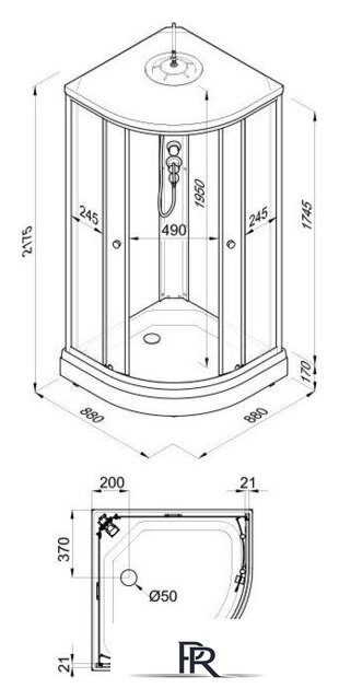 Душевая кабина Triton Нова А 88x88 - Изображение №7 — Интернет-магазин ПроЗаказ