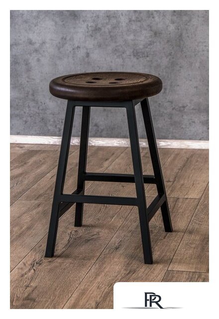 Табурет Stal-Massiv Button-47 (дуб мореный/черный) - Изображение №12 — Интернет-магазин ПроЗаказ