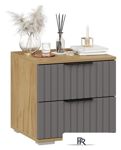 Тумба Трия Хилтон (дуб крафт золотой/графит матовый) - Изображение №3 — Интернет-магазин ПроЗаказ