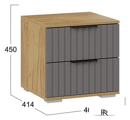 Тумба Трия Хилтон (дуб крафт золотой/графит матовый) - Изображение №5 — Интернет-магазин ПроЗаказ