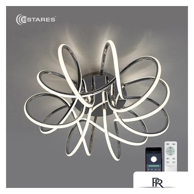 Припотолочная люстра Estares Liana Muse 105W R-APP-560x235-CHROME/WHITE-220-IP20 - Изображение №2 — Интернет-магазин ПроЗаказ