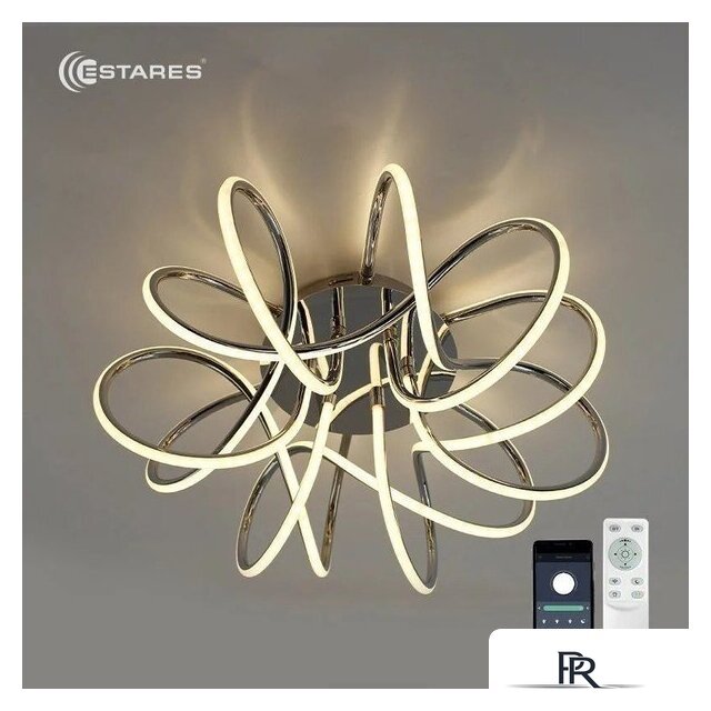 Припотолочная люстра Estares Liana Muse 105W R-APP-560x235-CHROME/WHITE-220-IP20 - Изображение №3 — Интернет-магазин ПроЗаказ