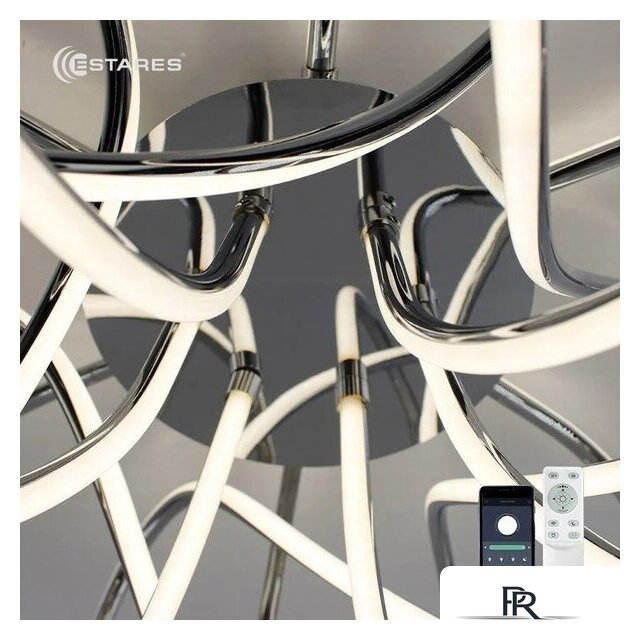 Припотолочная люстра Estares Liana Muse 105W R-APP-560x235-CHROME/WHITE-220-IP20 - Изображение №6 — Интернет-магазин ПроЗаказ