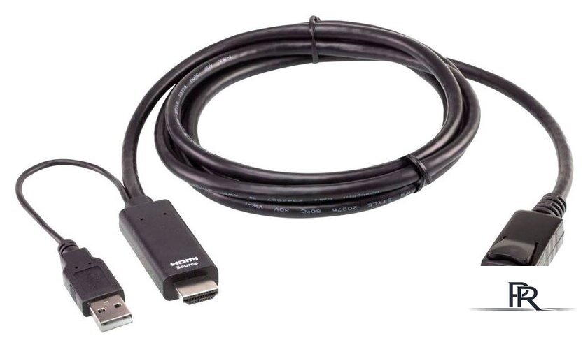 Кабель Aten 2L-7D02HDP HDMI/USB Type-A - DisplayPort (1.8 м, черный) - Изображение №1 — Интернет-магазин ПроЗаказ