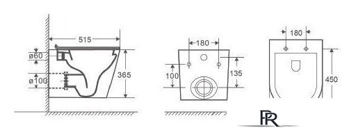 Унитаз подвесной D&K Venice DT1026516 (белый, сиденье микролифт) - Изображение №9 — Интернет-магазин ПроЗаказ