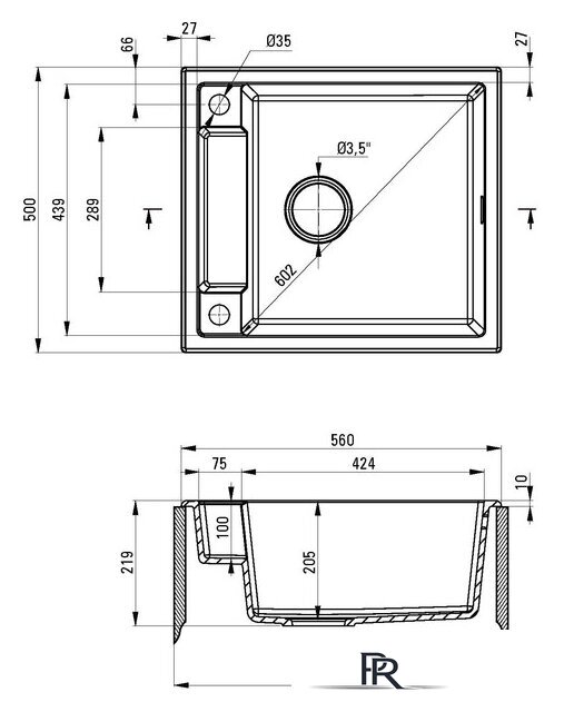 Кухонная мойка Deante Magnetic ZRM N113 - Изображение №2 — Интернет-магазин ПроЗаказ