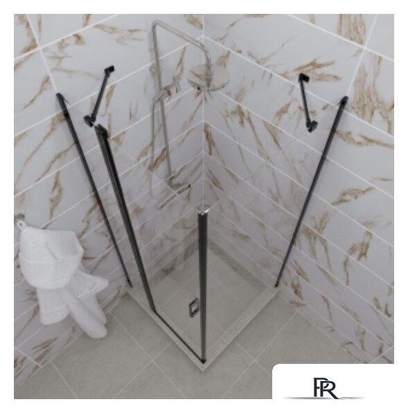 Душевой уголок Triton Йота-Блэк 90x90 (черный, с поддоном) - Изображение №5 — Интернет-магазин ПроЗаказ