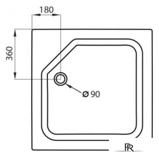 Душевой уголок Triton Йота-Блэк 90x90 (черный, с поддоном) - Изображение №8 — Интернет-магазин ПроЗаказ