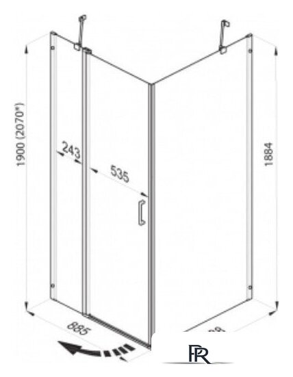 Душевой уголок Triton Йота-Блэк 90x90 (черный, с поддоном) - Изображение №6 — Интернет-магазин ПроЗаказ