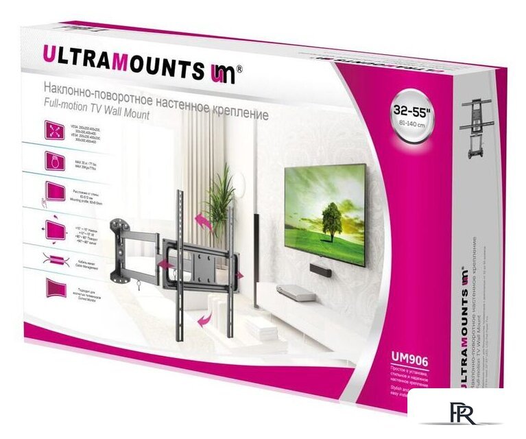 Кронштейн для телевизора Ultramounts UM906 (черный) - Изображение №8 — Интернет-магазин ПроЗаказ
