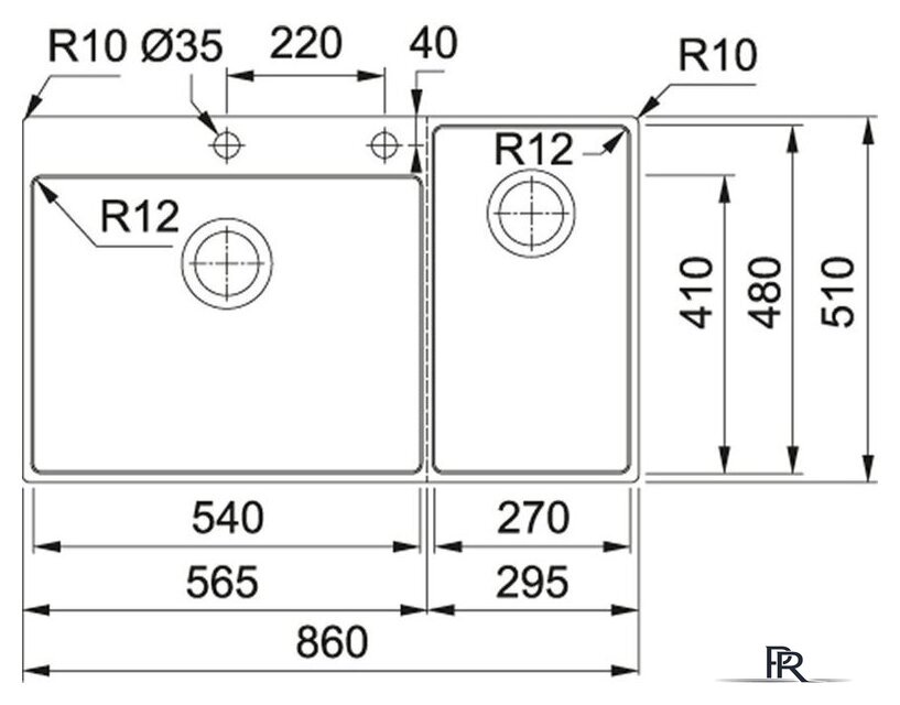 Кухонная мойка Franke Box Center BWX 220-54-27 TL 127.0538.260 - Изображение №4 — Интернет-магазин ПроЗаказ