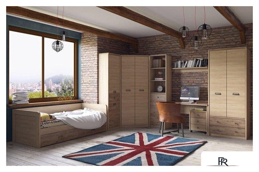 Шкаф-пенал Anrex Diesel 2D1S/D1 Дуб Мадура/Веллингтон - Изображение №4 — Интернет-магазин ПроЗаказ