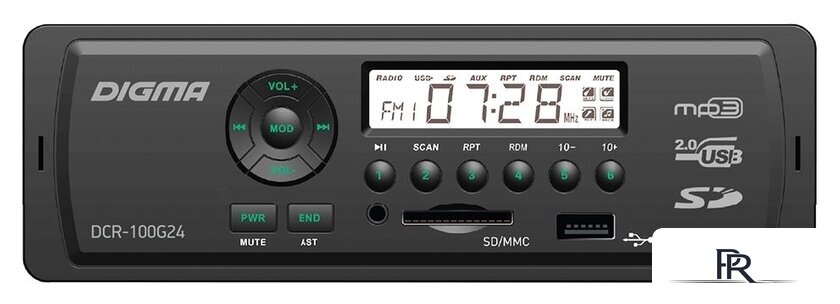 USB-магнитола Digma DCR-100G24 - Изображение №1 — Интернет-магазин ПроЗаказ