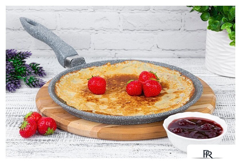 Блинная сковорода Elan Gallery Гармония вкуса 120570 (серый мрамор) - Изображение №6 — Интернет-магазин ПроЗаказ